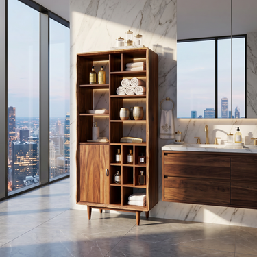 Rustic Landscape Storage Cabinet Mountain Retreat