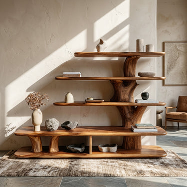 Modern Wooden Open Bookshelf For Modern Interiors