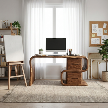 Mid Century Work Desk For Home Office