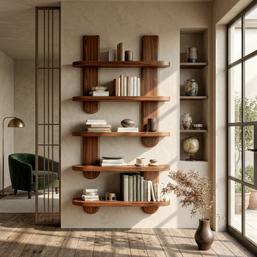 Modern Wooden Wall Mounted Bookshelf For Home Decor