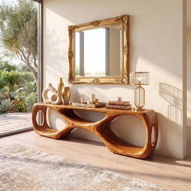 Luxury Organic Console Table For Modern Entryway