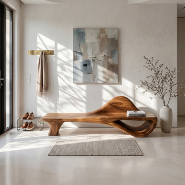 Luxury Curved Backrest Bench For Hallway