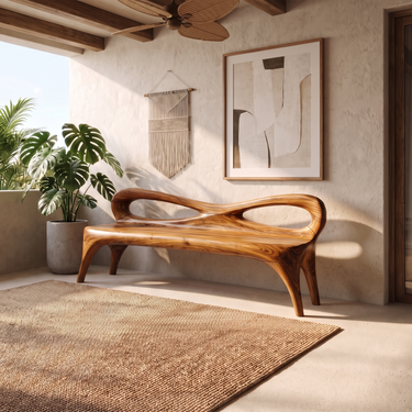 Tropical Modern Bench For Balcony Covered Patio