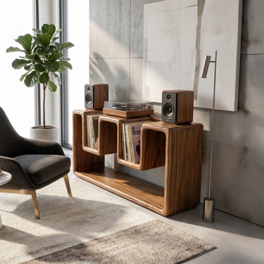 Mid Century Record Player Stand For Lounge