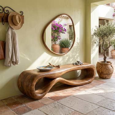 Organic Sculptural Bench Coastal Residence