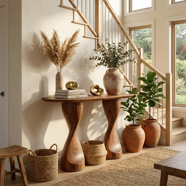 Rustic Console Table For Living Room Hallway