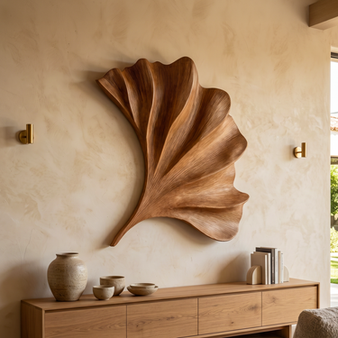 Modern Ginkgo Leaf Wall Art For Interior Decor