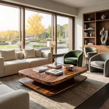 Minimalist Coffee Table Two Layers For Living Decor