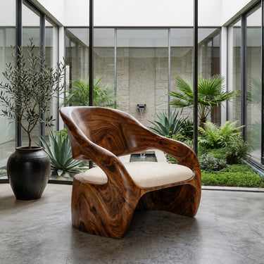 Organic Sculptural Lounge Chair For Living Or Bedroom