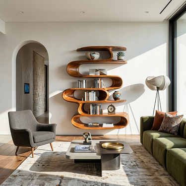Elegant Wall-Mounted Bookshelf For Modern Home Decor