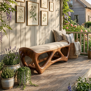 Designer Wooden Bench Creative Studio