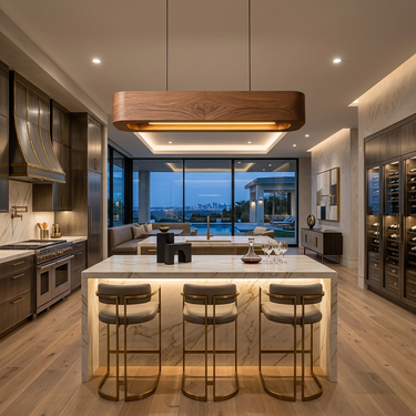 Modern Wooden Pendant Light For Kitchen