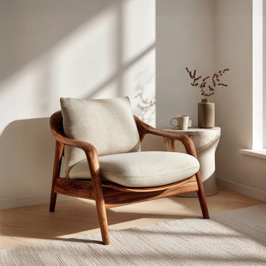 Organic Sculptural Armchair For Luxury Living Room