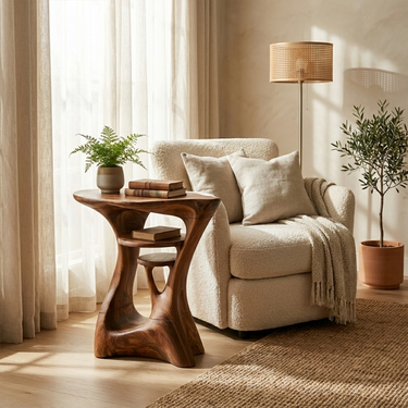 Rustic Side Table For Apartment Living Room