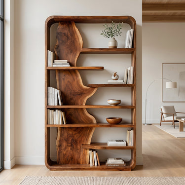Contemporary Wooden Standing Shelf For Home Office Storage