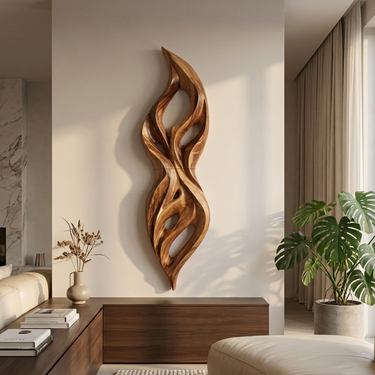 Organic Curved Wall Art For Hallway