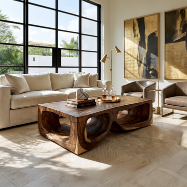 Rustic Statement Coffee Table Living Room