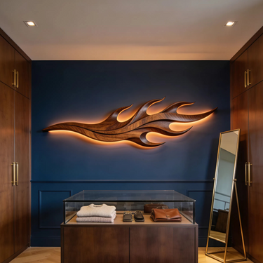 Minimalist Artistic Wall Panel For Master Suite Interior