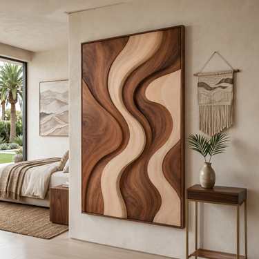 Organic Flow Panel Wall Art For Contemporary Home