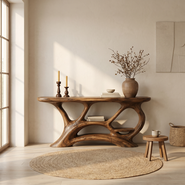 Mid Century Console Table For Reception Area