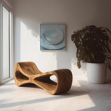 Contemporary Curved Chaise Lounge Chair For Bedroom
