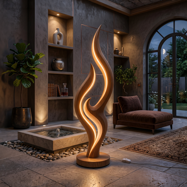 Contemporary Double Wave Lamp For Lounge Area