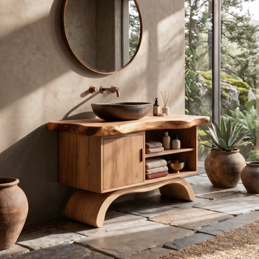 Modern Double Sink Vanity For Master Bathroom Interior