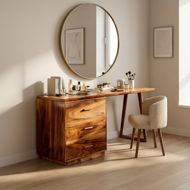 Modern Makeup Vanity Desk Studio Apartment Beauty Space Dressing Area