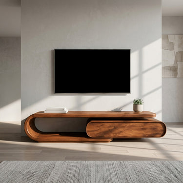 Organic Curved TV Cabinet For Modern Home