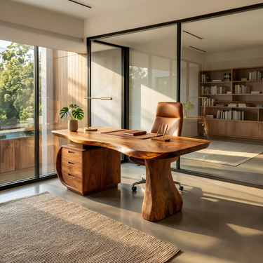 Mid Century Desk With Shelf For Thoughtful Study Area