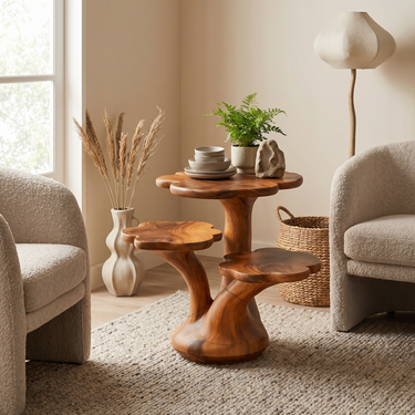 Organic Modern End Table For Bedroom