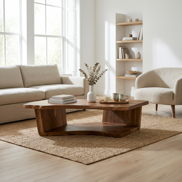 Rustic Minimal Coffee Table Family Room