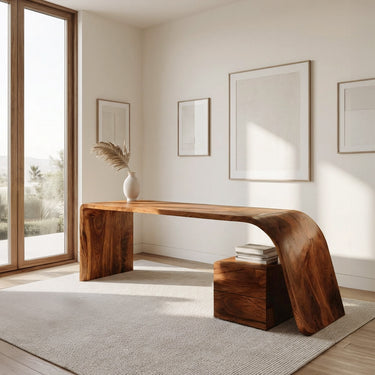 Minimal Wooden Office Desk For Home Office