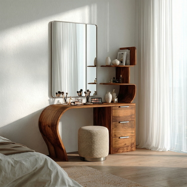 Boho Makeup Vanity Desk Bedroom Dressing Area Beauty Space
