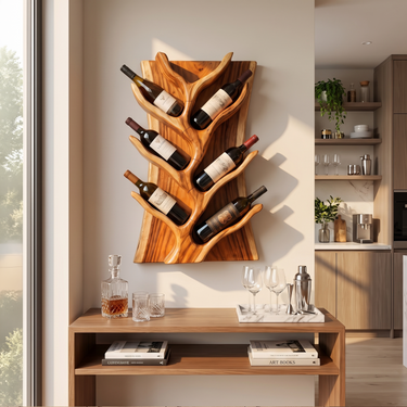 Botanical Wall Wine Holder For Dining Room