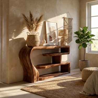 Boho Modern Console Table For Bedroom Living Room