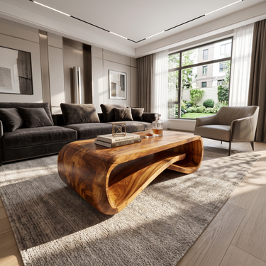 Contemporary Wave Coffee Table For Living Room
