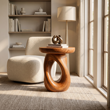 Minimalist Round Side Table For Lounge Chair