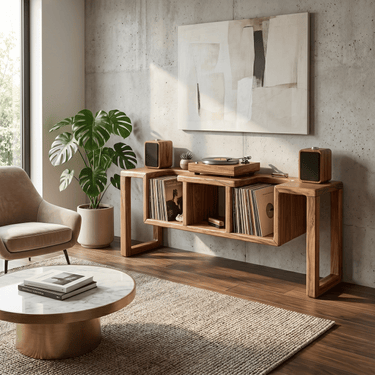 Modern Record Storage Stand For Lounge
