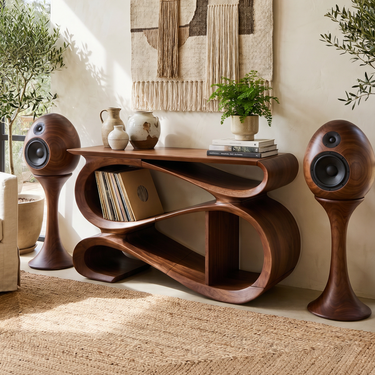 Scandinavian Vinyl Console Stand For Listening Room Interior