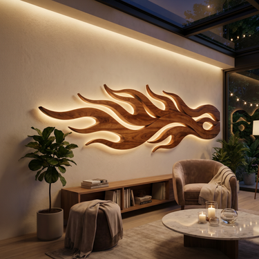 Contemporary Organic Wall Panel For Entryway Interior Space