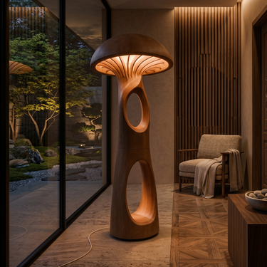 Mid Century Mushroom Floor Lamp For Cozy Corner