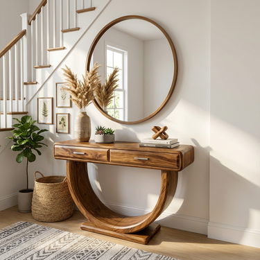 Mid Century Console Table For Bedroom Living Room