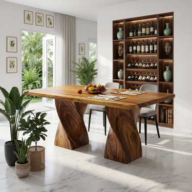 Storage Island Table For Mediterranean Open Kitchen