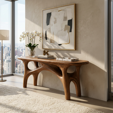 Rustic Accent Console Table For Living Room