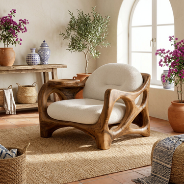 Mediterranean Accent Chair For Living Room