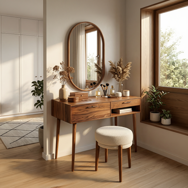 Scandinavian Dressing Table Walk In Closet Makeup Area Personal Space