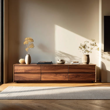 Modern Natural Wood Sideboard For Contemporary Living Room