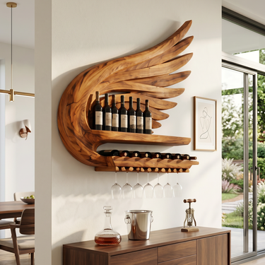 Handcrafted Farmhouse Wine Storage Rack For Home Bar