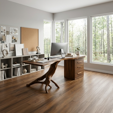 Rustic Office Desk For Executive Workspace